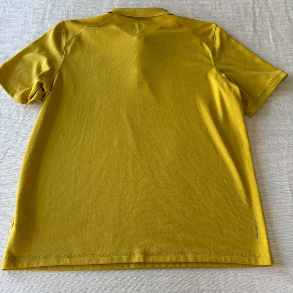 The North Face Mens FlashDry Polo Shirt Yellow Short Sleeve XL NF0A2UN2